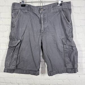 Carhartt Cargo Shorts Men's Size 36 Gray Utility Workwear Carpenter
